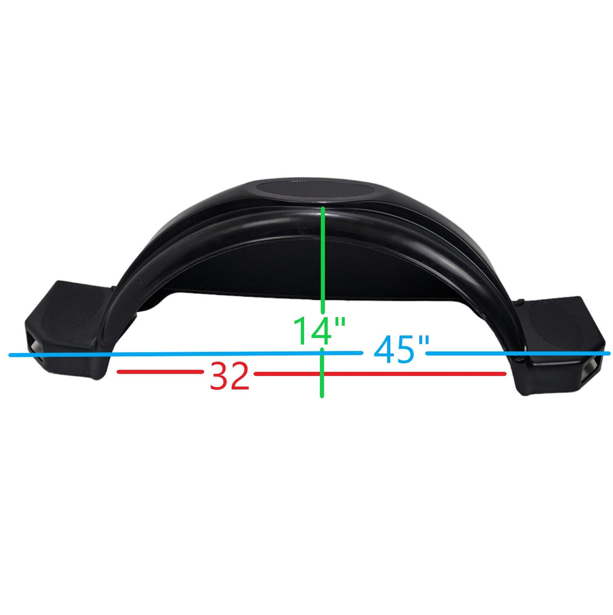 EZ Loader Large Composite Fender w/ Cutouts (Black) 14" Tire 250-023712-12