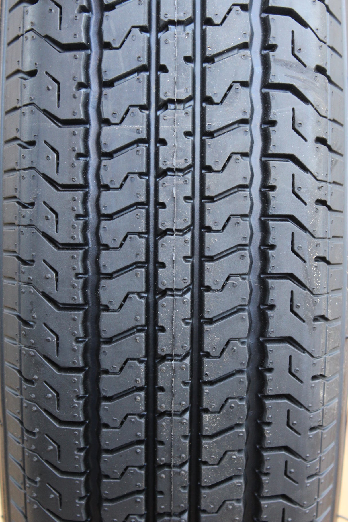 ST145/40R12D radial trailer tire mounted on galvanized 5-lug rim