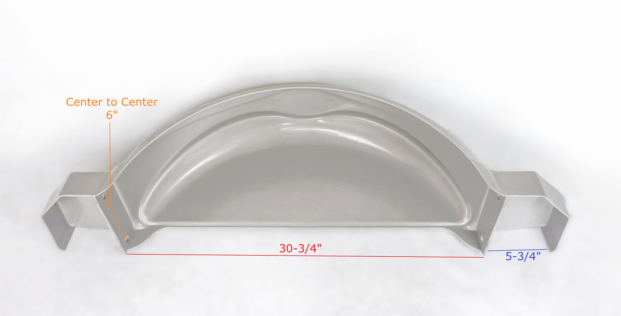 EZ Loader Gray Composite Trailer Fender 13″ Tire Single Axle (Discontinued Color)