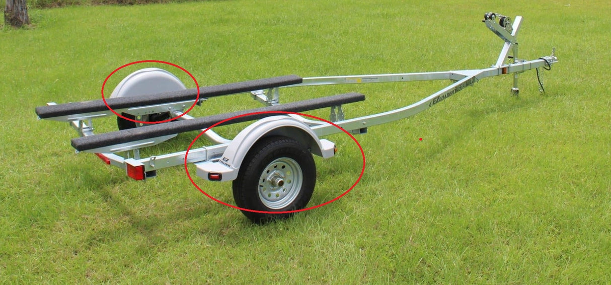EZ Loader Gray Composite Trailer Fender 13″ Tire Single Axle (Discontinued Color)