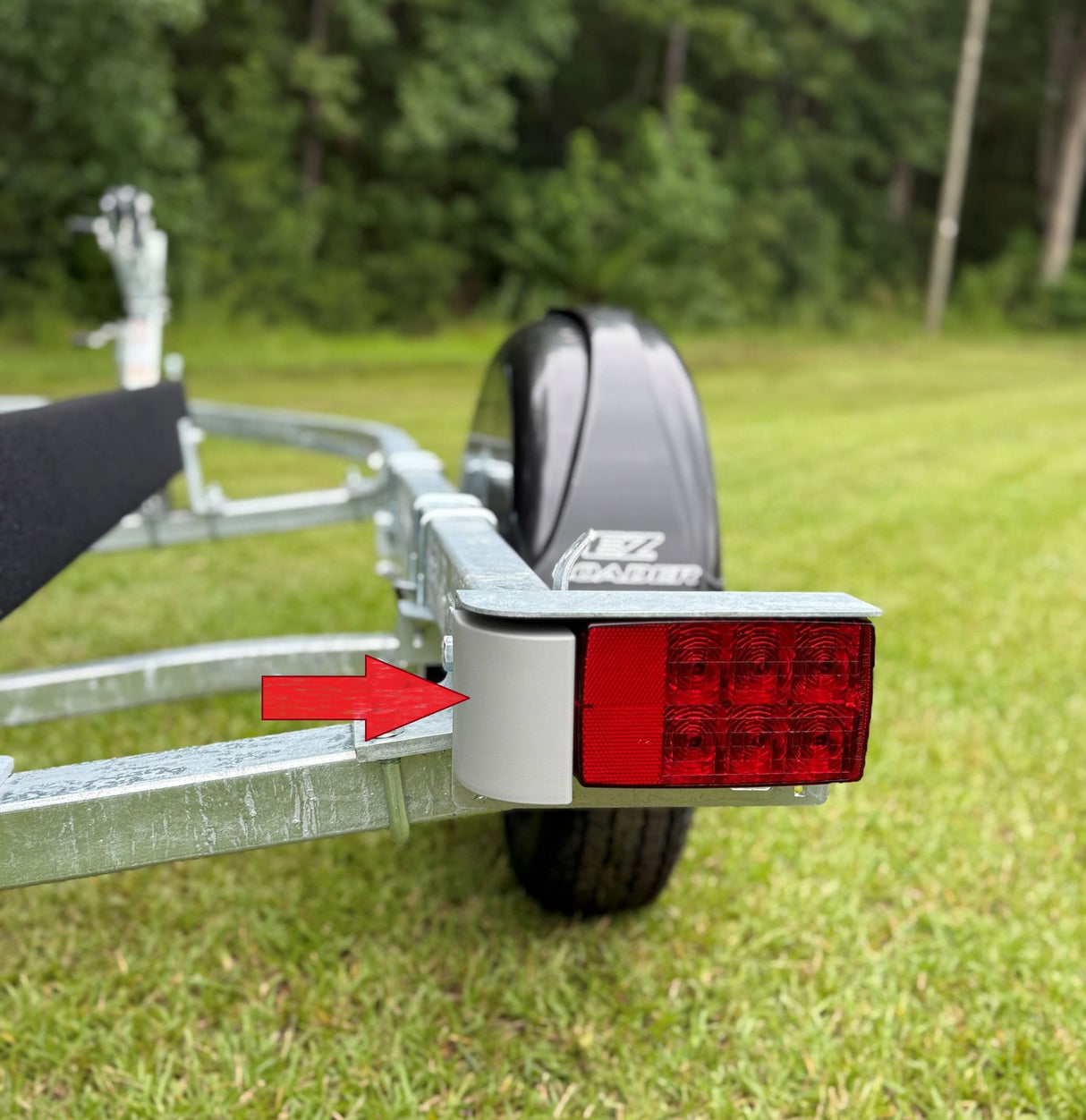 EZ Loader Gray Tail Light Vanity Wire Harness Plate Cover (250-028364-10)