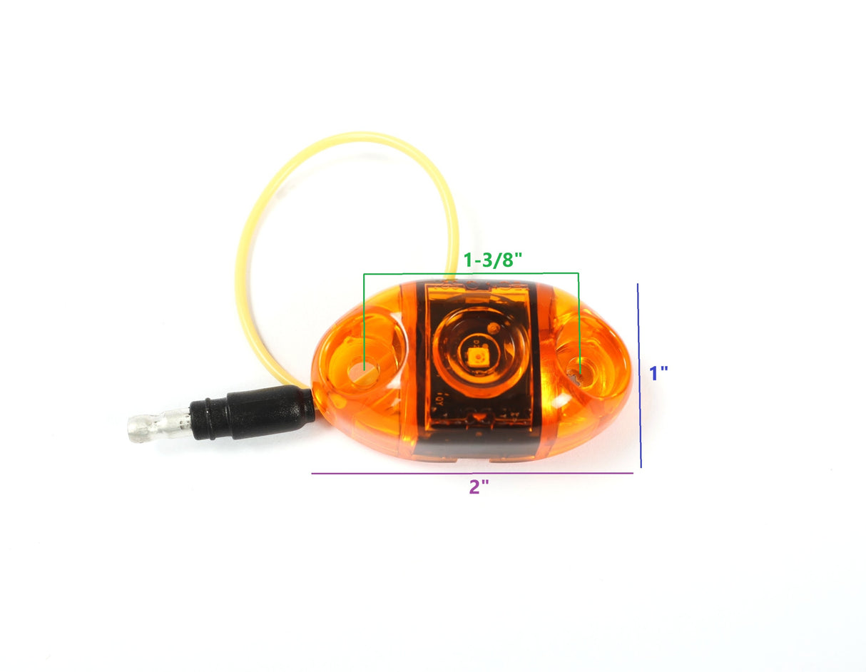 Amber Clearance / Marker Light for Metal Fenders — 250-032128-11