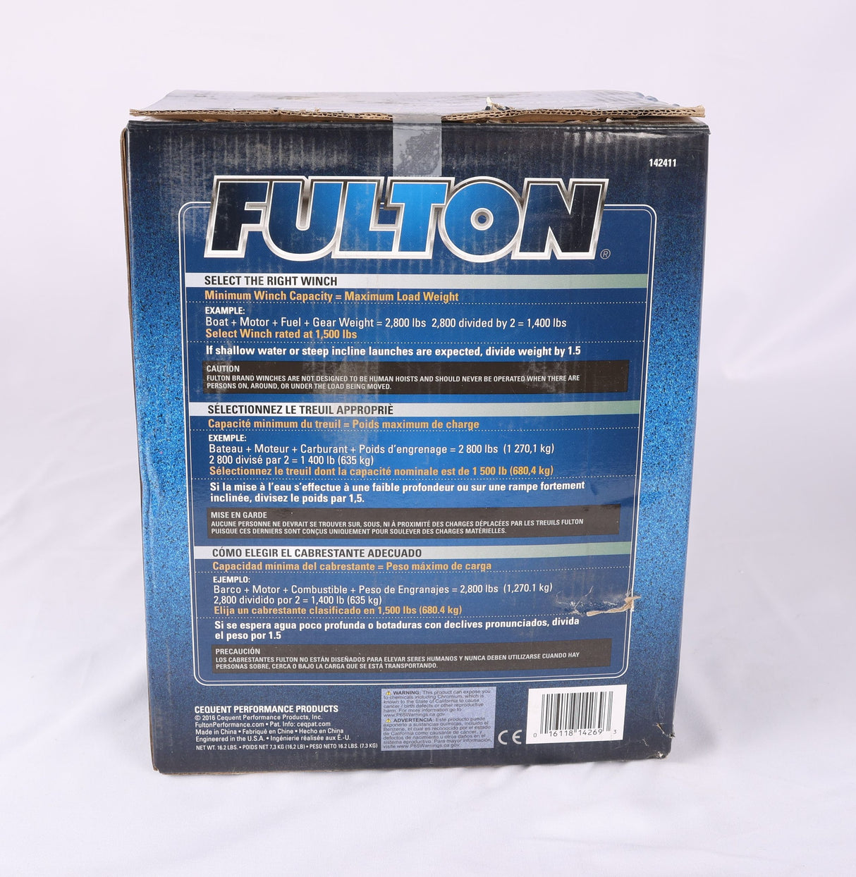 EZ Loader / Fulton 2 Speed Winch Hand Brake 2600 lb Capacity 250-032388