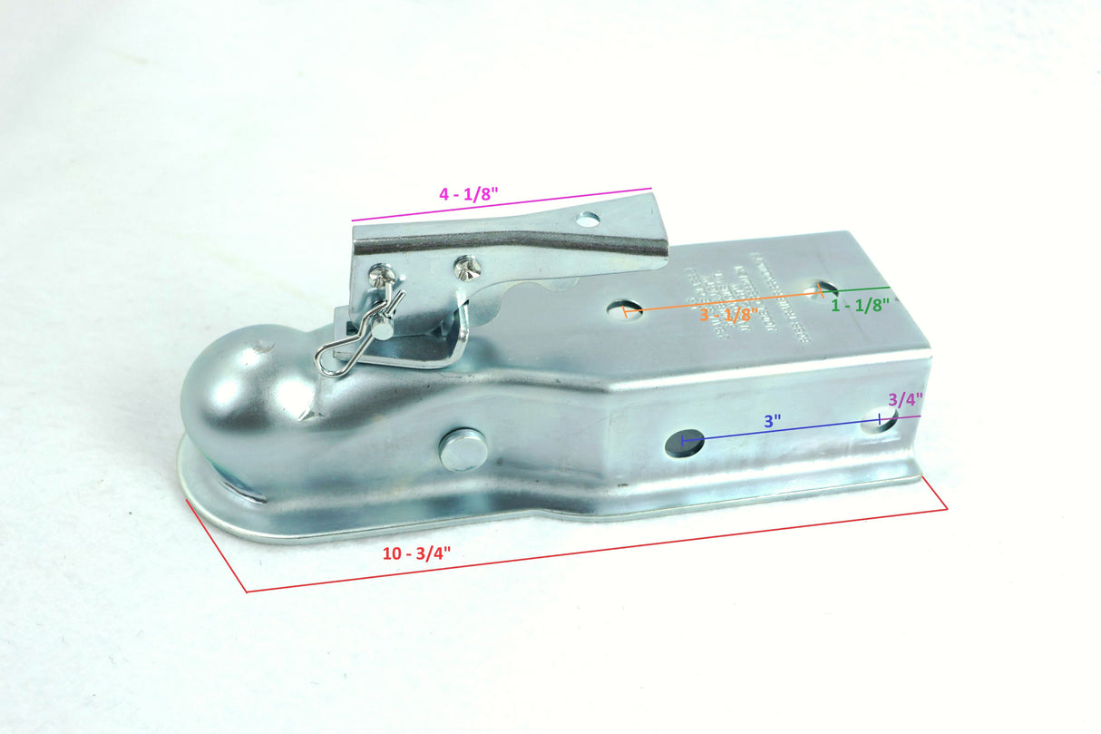 EZ Loader 2 inch Class 3 trailer coupler 250-091408 with 5000 lb capacity