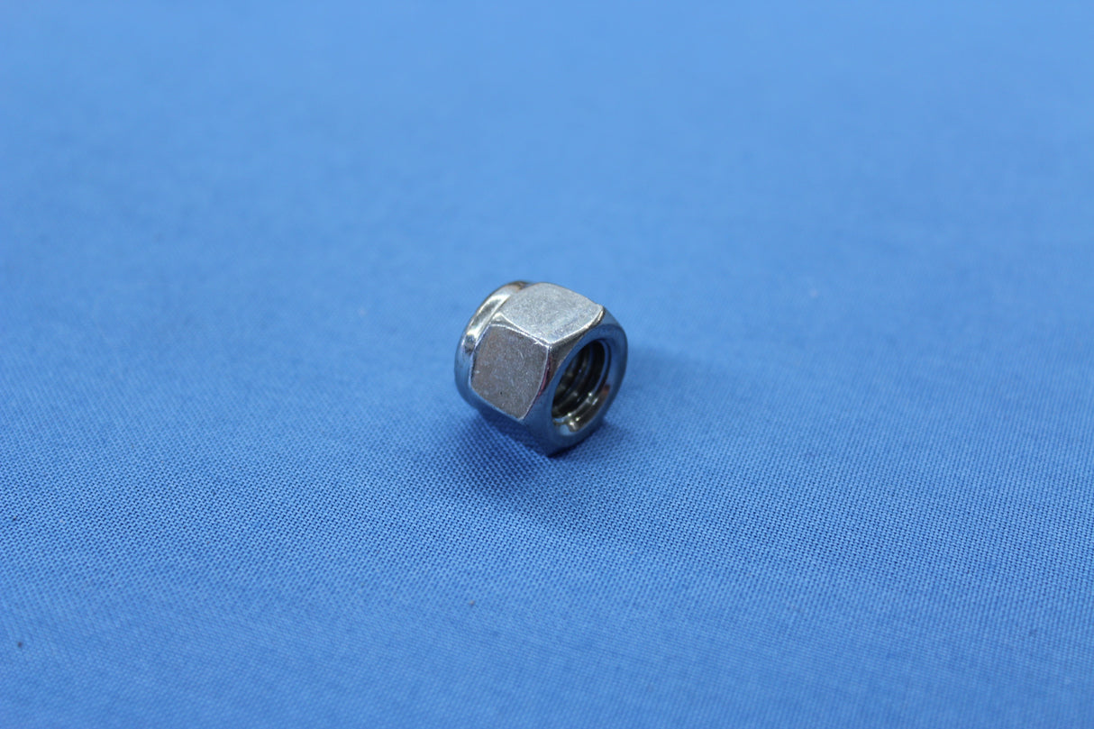 Zinc plated trailer locknut for compatible bracket and suspension hardware