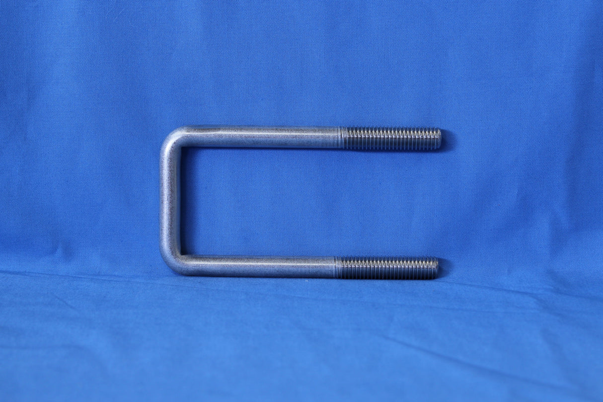 Narrow 2-1/8 inch stainless trailer U-bolt with 5-1/4 inch length