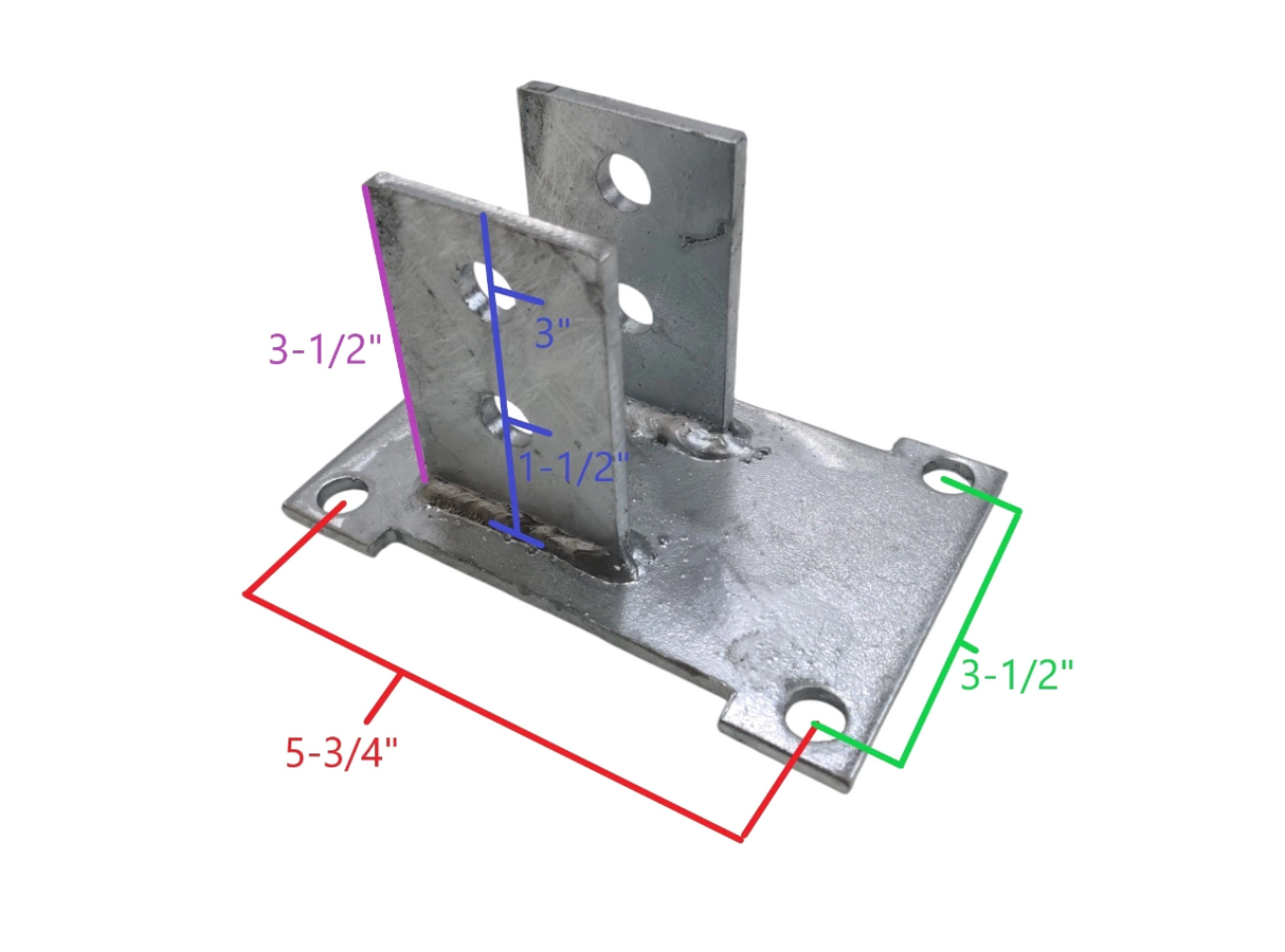 Galvanized equalizer hanger bracket for EZ Loader 2 inch frame trailer