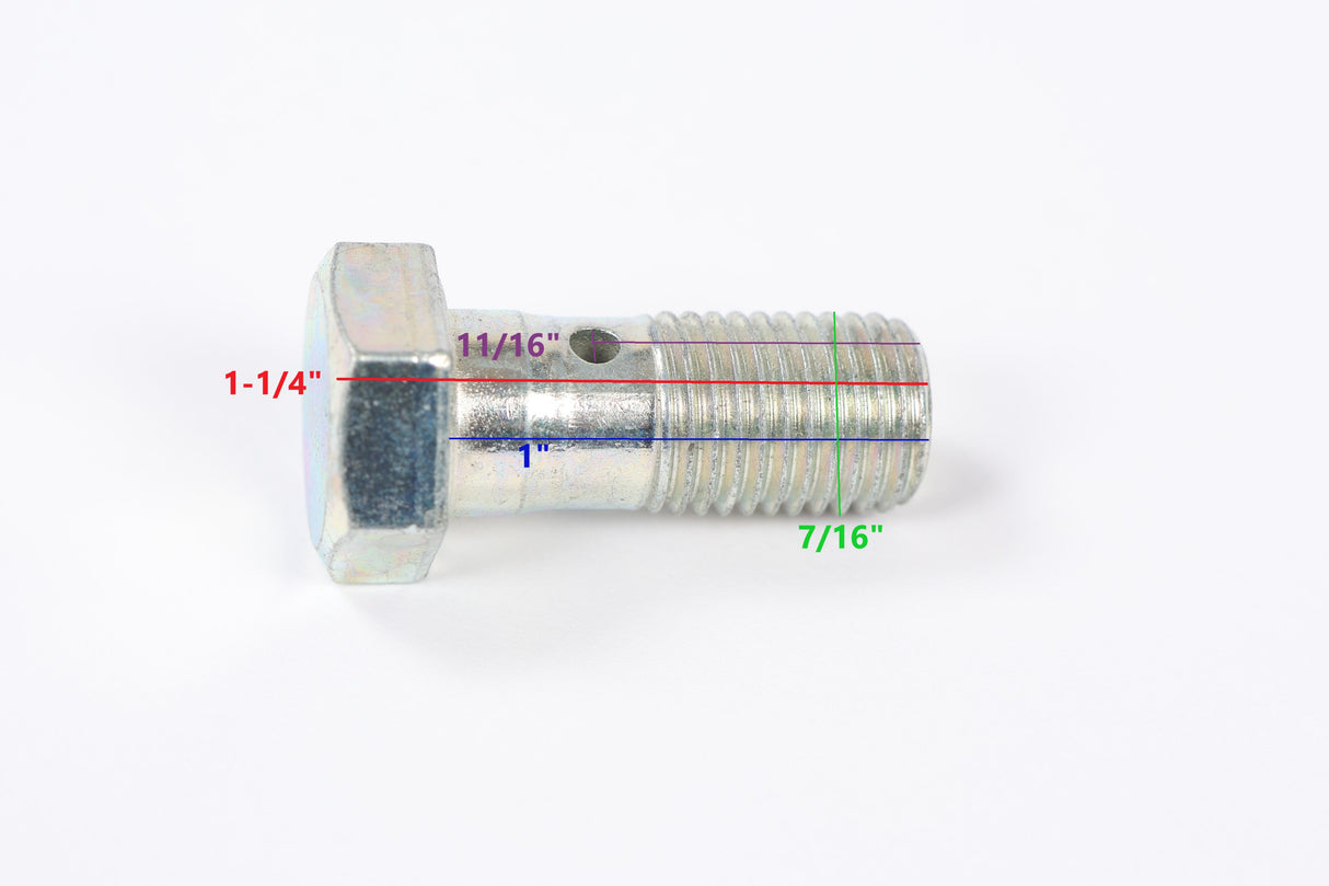 EZ Loader brake caliper banjo bolt 290-032783 for hydraulic disc brake fitting