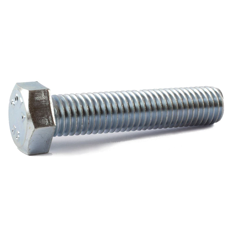 zinc coated trailer bolt installed on EZ Loader trailer showing OEM mounting hardware