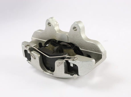 EZ Loader trailer brake caliper mounted on rotor showing hydraulic disc brake system for marine use