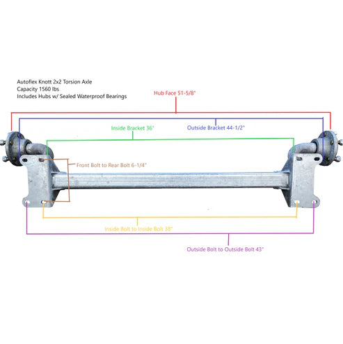 EZ Loader trailer torsion axle by Knott installed on frame showing independent suspension setup