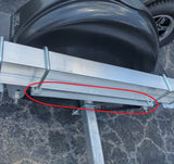 Galvanized spring hanger strap for EZ Loader leaf spring suspension