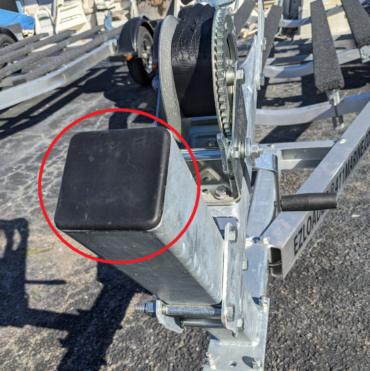 EZ Loader 3x3 winch stand cap for compatible winch post tubing