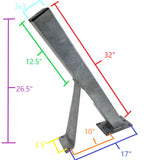 EZ Loader boat trailer 3x3" Winch Post with Support Brace 250-021780-10