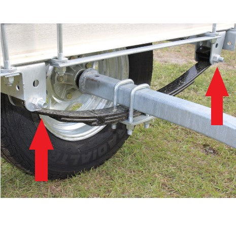 Stainless leaf spring bolt kit for EZ Loader boat trailer suspension