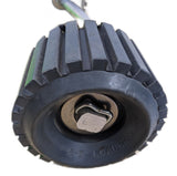 Side profile of gray rubber wobble roller 300-071417