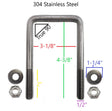EZ Loader 411-7000 stainless square U-bolt kit with washers and nuts