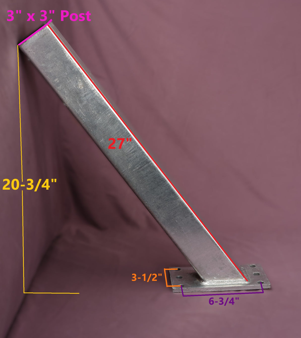 EZ Loader 3x3 galvanized winch stand post 250-017761-10