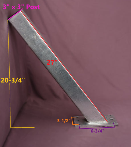 EZ Loader 3x3 galvanized winch stand post 250-017761-10