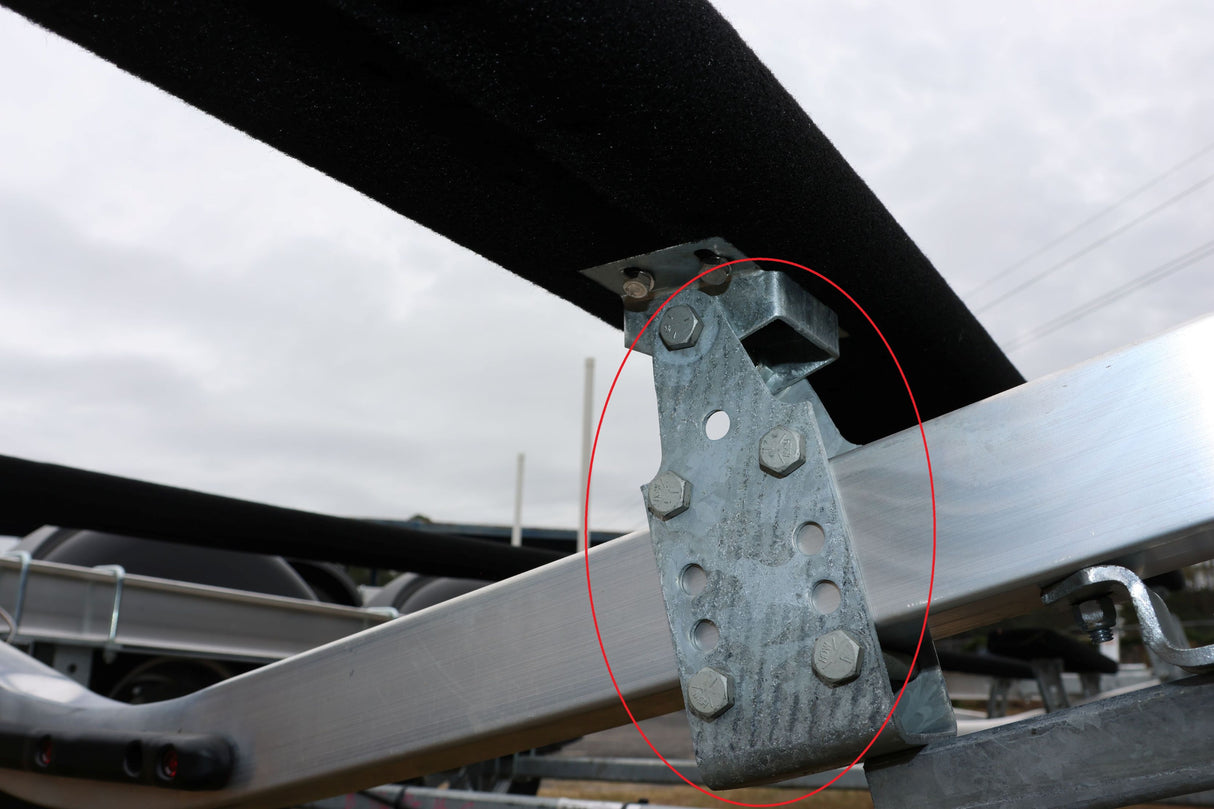 EZ Loader Trailer Part | Short 9" Upright Support Bunk or Roller Bracket | 250-021786-10