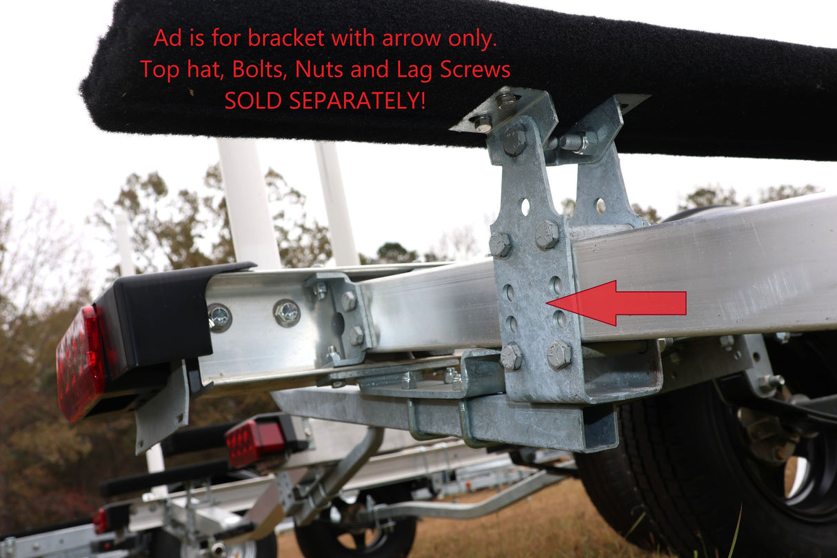 EZ Loader Trailer Part | Short 9" Upright Support Bunk or Roller Bracket | 250-021786-10