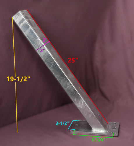 EZ Loader 3x2 galvanized winch stand post 250-021791-10
