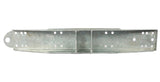 Galvanized bunk roller mounting tray for marine trailer support hardware