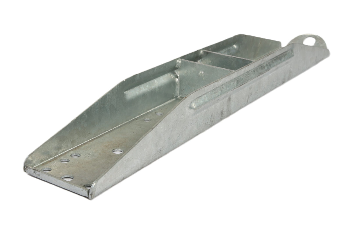 EZ Loader bunk and roller support hardware for boat trailer hull support