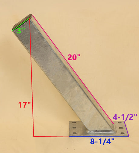 EZ Loader CS 20-3 winch stand base 250-022283-10 galvanized steel