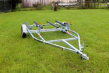 EZ Loader PWC winch stand post mounted on trailer tongue with winch assembly shown