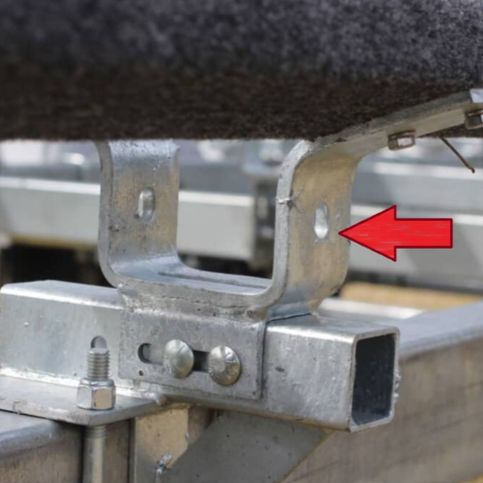 EZ Loader Pontoon Strap Bent Bunk Mounting Bracket 250-026776-10