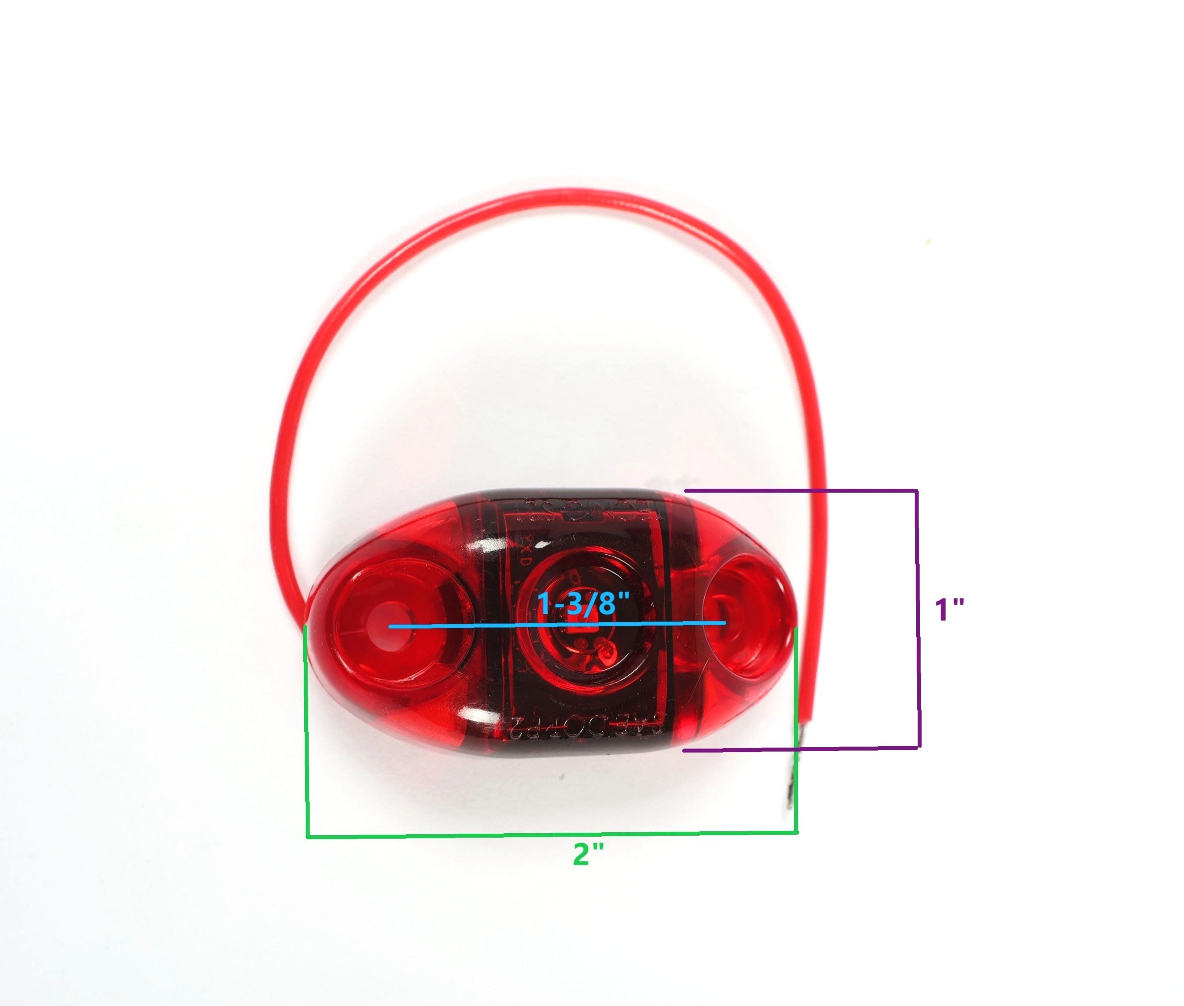 Red Marker Light for Metal Fenders — 250-032129-11