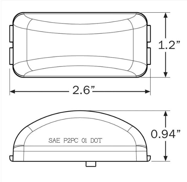 Amber LED Recessed Fender Marker Light — 250-032130