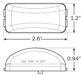Red LED Recessed Fender Marker Light — 250-032131