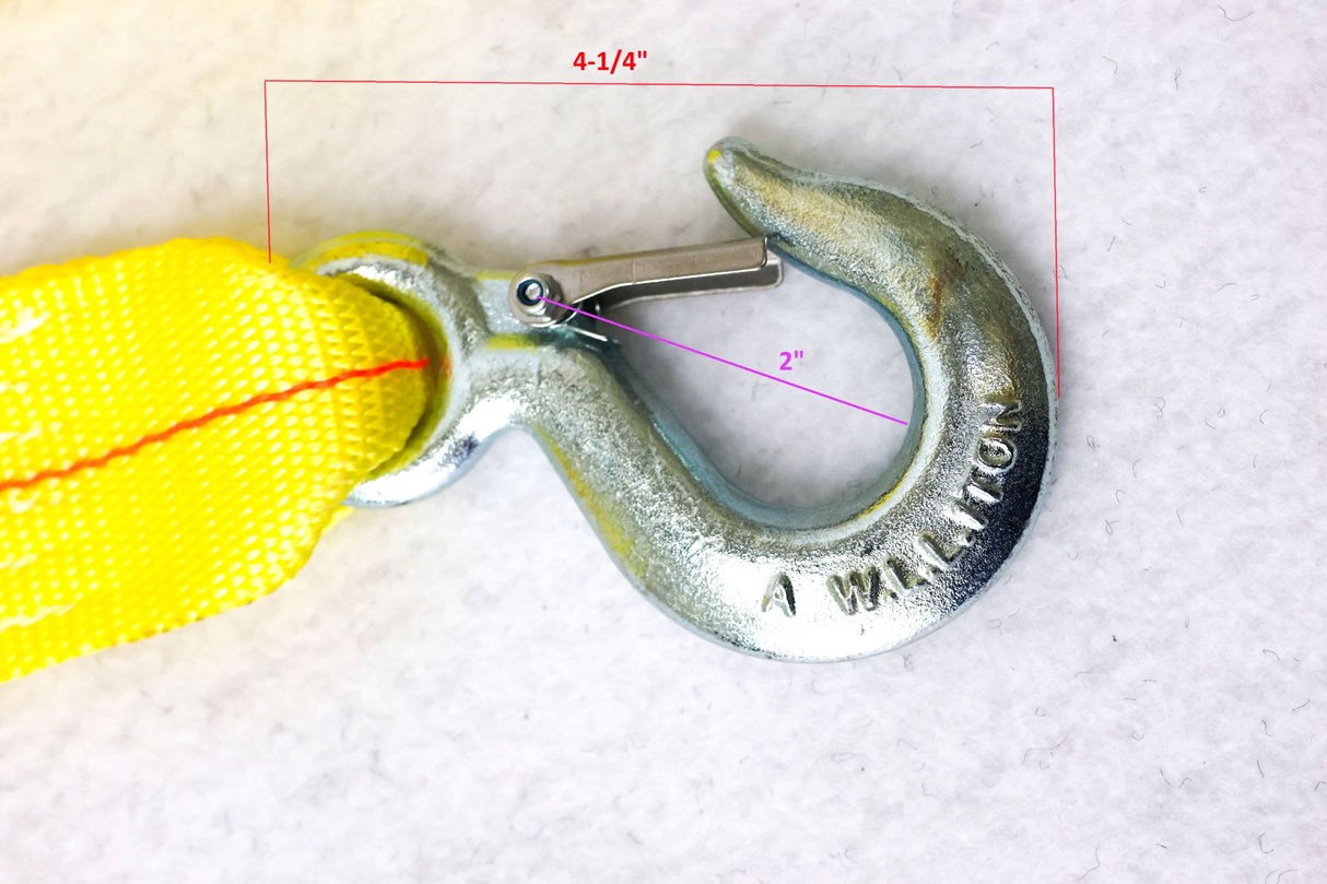 EZ Loader Fulton Hand Winch Strap 2" Wide with Hook 250-032389