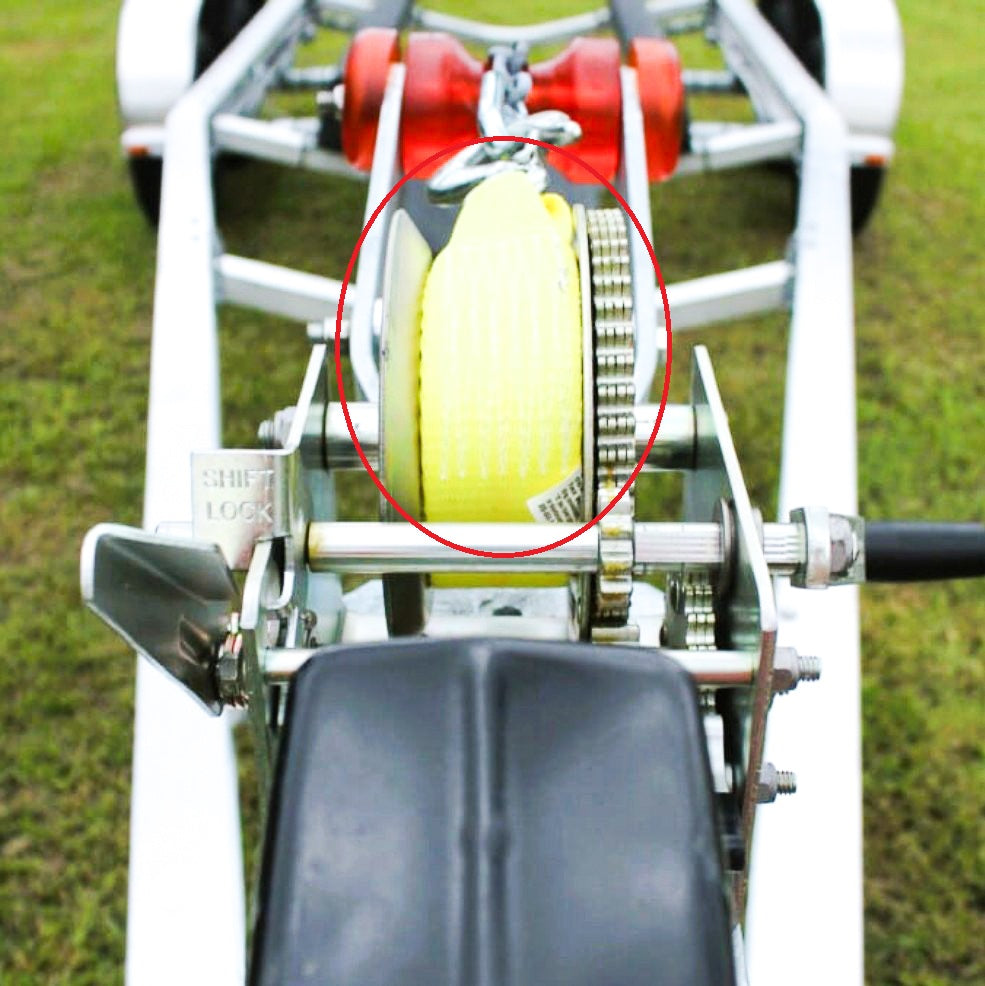 EZ Loader Fulton Hand Winch Strap 2" Wide with Hook 250-032389