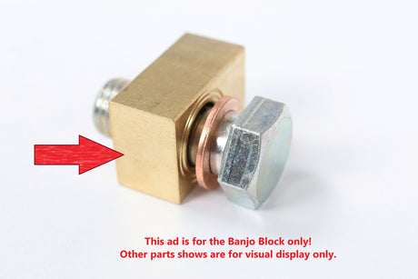 Brake caliper banjo block 250-032782 for compatible EZ Loader trailer brakes