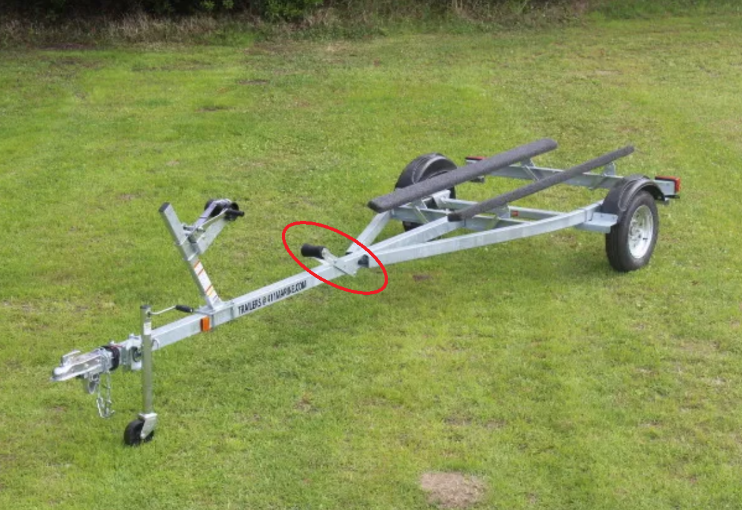 EZ Loader Trailer 5" Keel Roller Adjustable Galvanized Brackets Assembly  300-017267-10