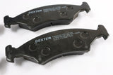 Two Dexter brand marine boat brake pads on a white background