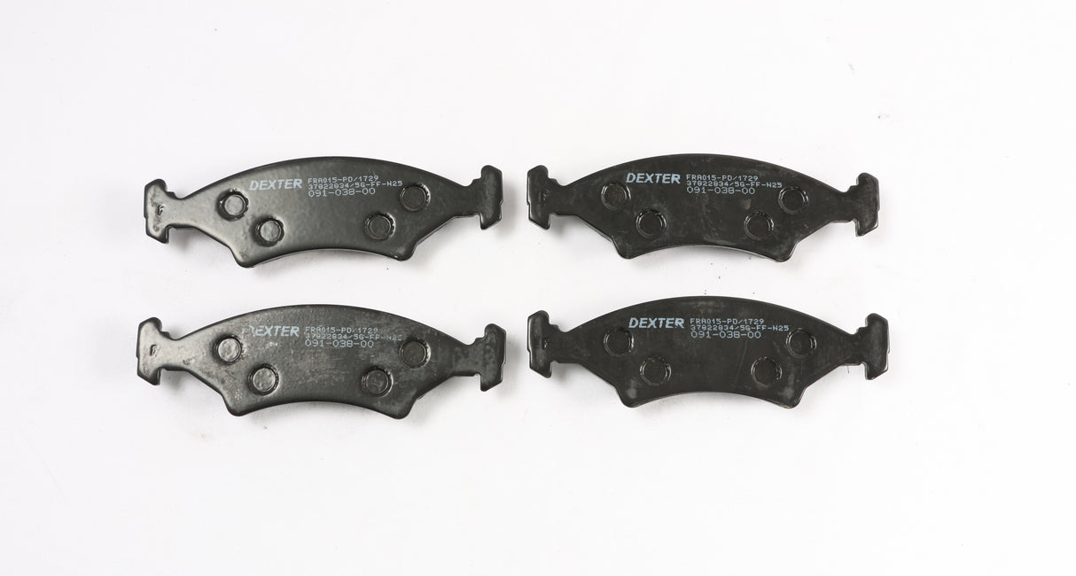 Four EZ Loader disc brake pads 300-036928 for compatible trailer brake systems