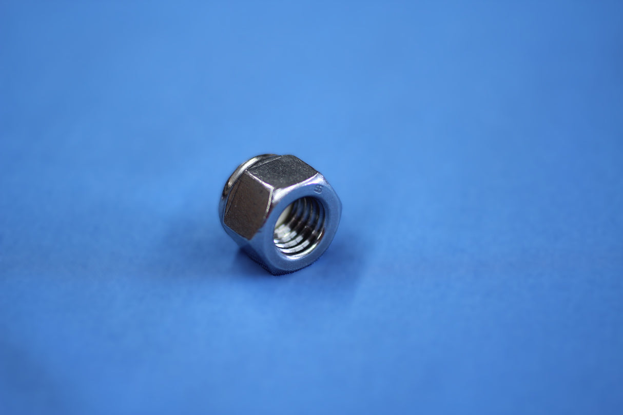 Waxed 18-8 stainless steel nylon insert locknut for trailer suspension hardware