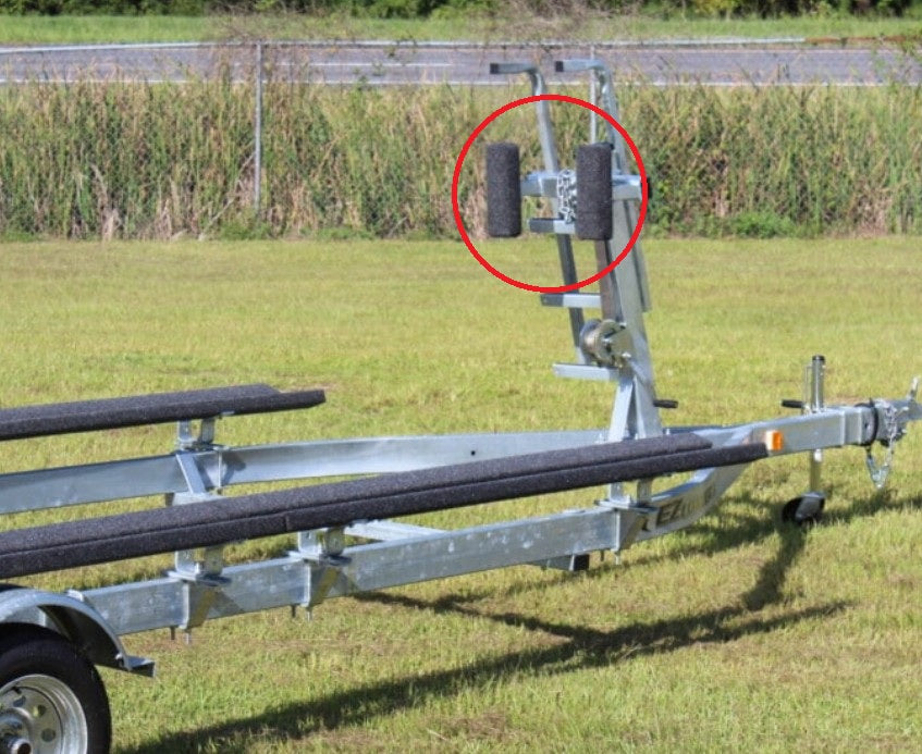 EZ Loader Pontoon Push Bow Stop w/ Bunks & Chain  411-BW-Stop-ASM