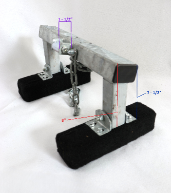 EZ Loader Pontoon Push Bow Stop w/ Bunks & Chain  411-BW-Stop-ASM