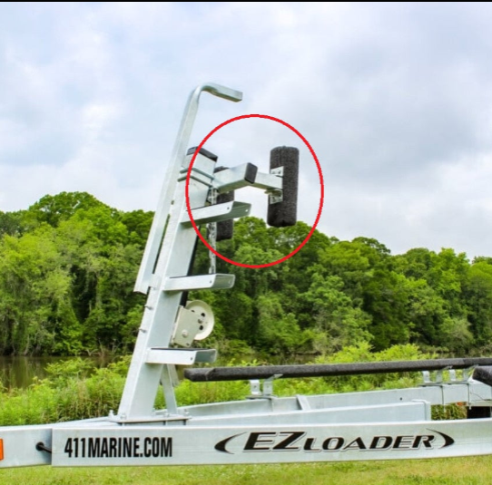 EZ Loader Pontoon Push Bow Stop w/ Bunks & Chain  411-BW-Stop-ASM