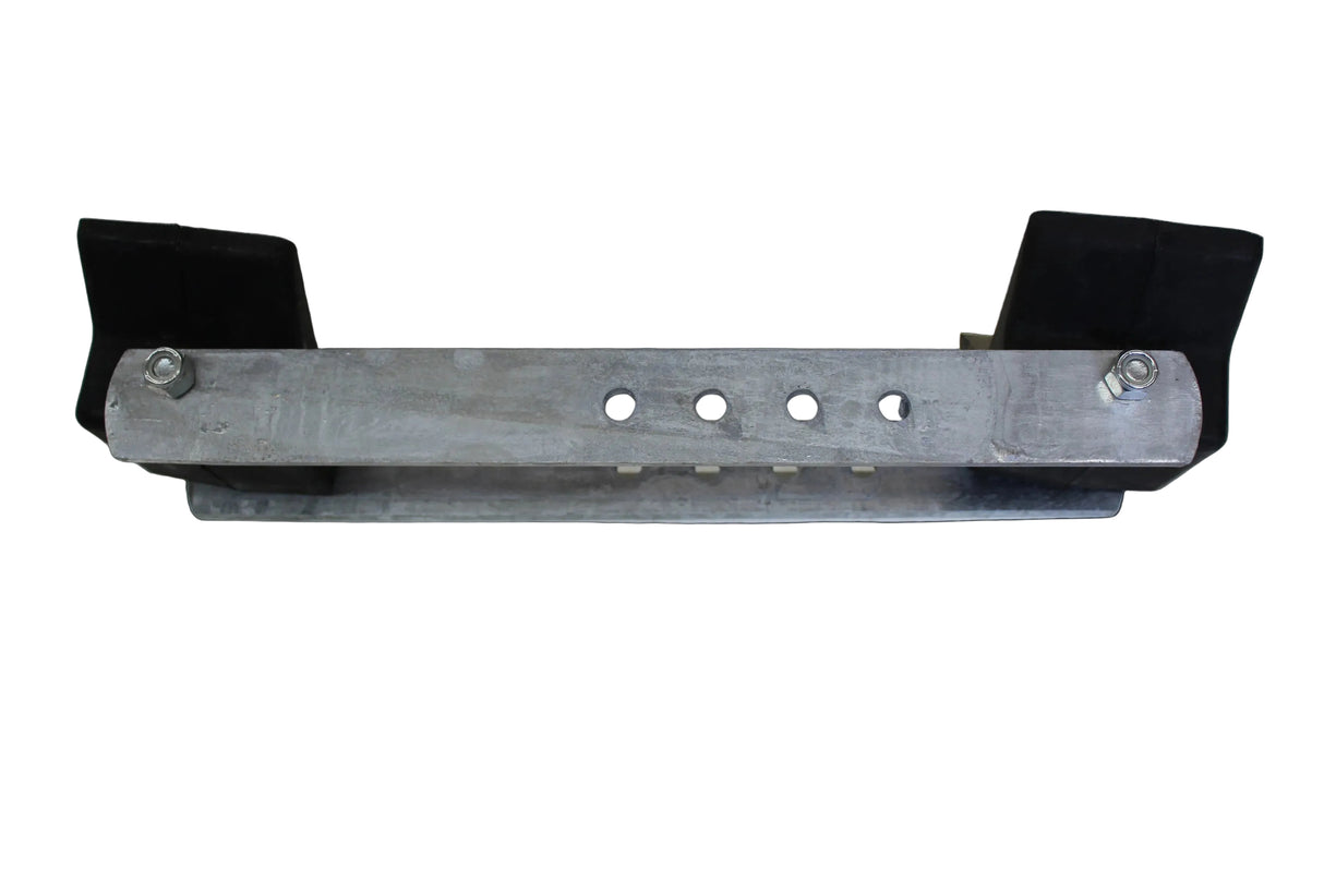 Boat trailer double V-block bow stop for bow eye and D-ring support