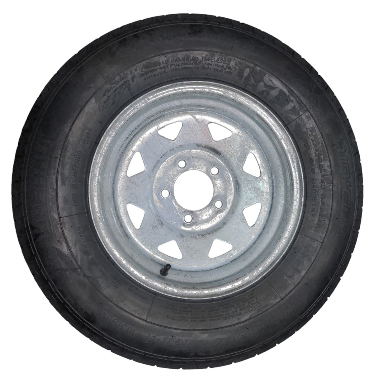 5-lug galvanized trailer rim